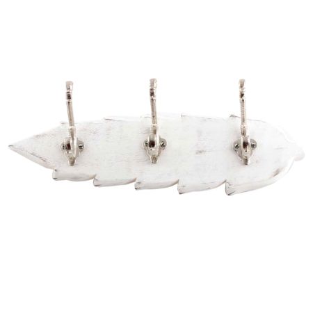 White Silver Small Wall Wooden Iron Hooks